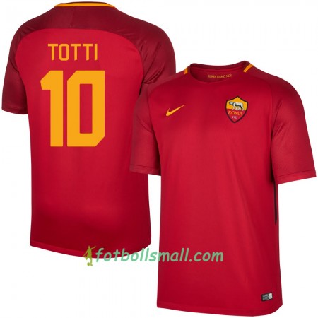 AS Roma Fotbollströjor Totti 10 Hemma tröja 2017/18 Kortärmad