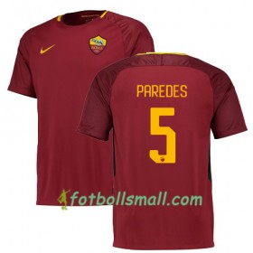 AS Roma Fotbollströjor PAREDES 5 Hemma tröja 2017/18 Kortärmad