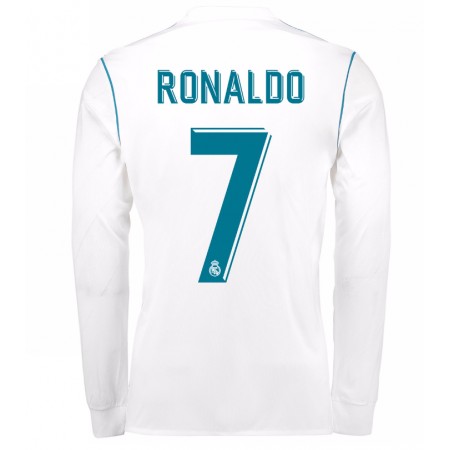 Real Madrid Fotbollströjor Cristiano Ronaldo 7 Hemma tröja 2017/18 Långärmad