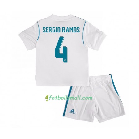 Real Madrid Fotbollströjor Sergio Ramos 4 Barn Hemma tröja 2017/18 Kortärmad