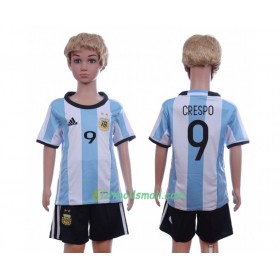 Argentina Fotbollströjor Crespo 9 Barn Hemma tröja 2016 Kortärmad