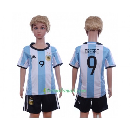 Argentina Fotbollströjor Crespo 9 Barn Hemma tröja 2016 Kortärmad