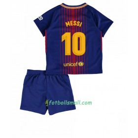 FC Barcelona Fotbollströjor Lionel Messi 10 Barn Hemma tröja 2017/18 Kortärmad