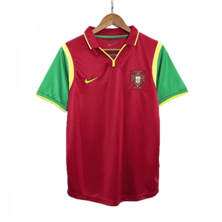 Portugal Fotbollströjor Retro Hemma tröja 1998 Kortärmad