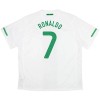 Portugal Ronaldo 7 2010 Fotbollströjor Retro Borta tröja Kortärmad