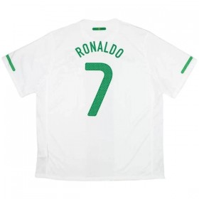Portugal Ronaldo 7 2010 Fotbollströjor Retro Borta tröja Kortärmad