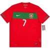 Portugal Ronaldo 7 2010 Fotbollströjor Retro Hemma tröja Kortärmad