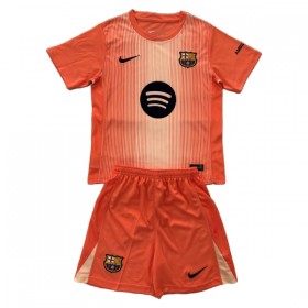 FC Barcelona Fotbollströjor Målvakt Barn 2025-26 Orange Kortärmad