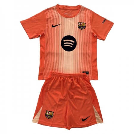 FC Barcelona Fotbollströjor Målvakt Barn 2025-26 Orange Kortärmad