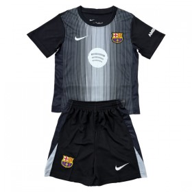 FC Barcelona Fotbollströjor Målvakt Barn 2025-26 Svart Kortärmad