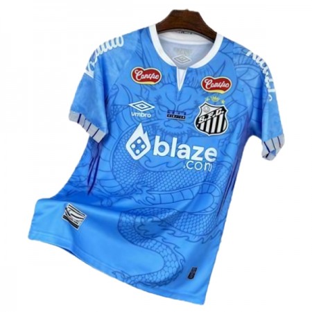 Santos FC Dragon Fotbollströjor 2025-26 Blå Kortärmad