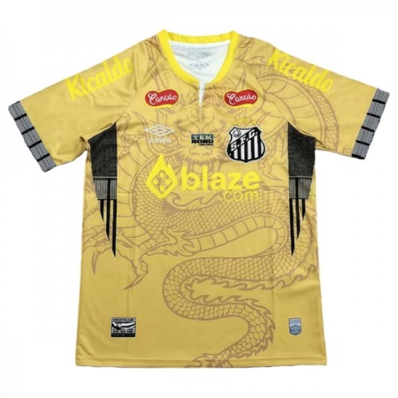 Santos FC Dragon Fotbollströjor 2025-26 Gul Kortärmad
