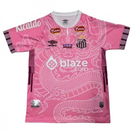 Santos FC Dragon Fotbollströjor 2025-26 Rosa Kortärmad