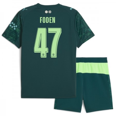 Manchester City Foden 47 Fotbollströjor EA Sport Barn Fjärde tröja 2025-26 Kortärmad
