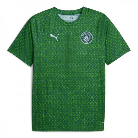 Manchester City Pre-Match Fotbollströjor 2025-26 Grön Kortärmad