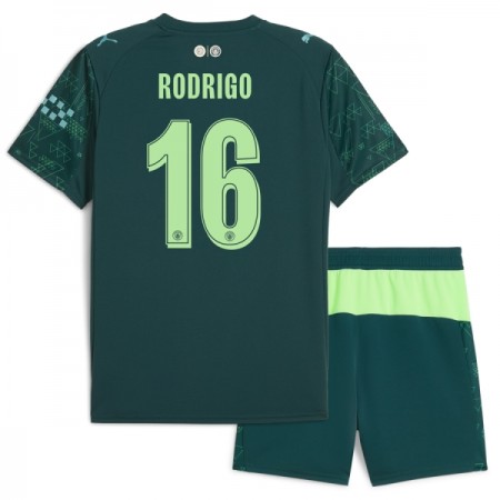 Manchester City Rodrigo 16 Fotbollströjor EA Sport Barn Fjärde tröja 2025-26 Kortärmad