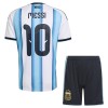 Argentina Messi 10 Fotbollströjor Barn Hemma tröja World Cup 2026 Kortärmad