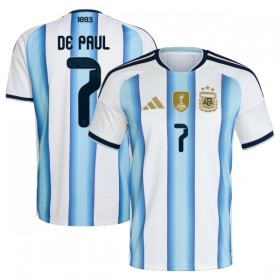 Argentina De Paul 7 Fotbollströjor Hemma tröja World Cup 2026 Kortärmad