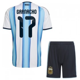 Argentina Garnacho 17 Fotbollströjor Barn Hemma tröja World Cup 2026 Kortärmad