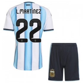 Argentina Lautaro Martinez 22 Fotbollströjor Barn Hemma tröja World Cup 2026 Kortärmad
