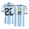 Argentina Lautaro Martinez 22 Fotbollströjor Hemma tröja World Cup 2026 Kortärmad