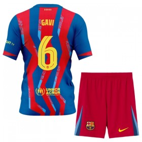 FC Barcelona Gavi 6 Fotbollströjor Barn Fjärde tröja 2025-26 Kortärmad