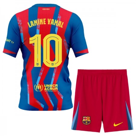 FC Barcelona Lamine Yamal 10 Fotbollströjor Barn Fjärde tröja 2025-26 Kortärmad