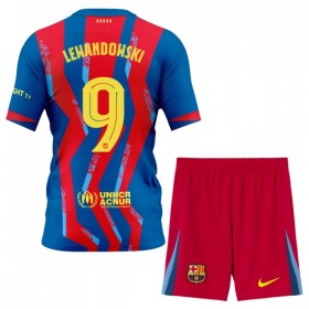 FC Barcelona Lewandowski 9 Fotbollströjor Barn Fjärde tröja 2025-26 Kortärmad