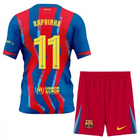 FC Barcelona Raphinha 11 Fotbollströjor Barn Fjärde tröja 2025-26 Kortärmad