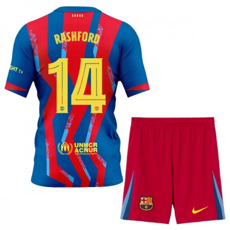 FC Barcelona Rashford 14 Fotbollströjor Barn Fjärde tröja 2025-26 Kortärmad