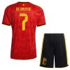 Belgien De Bruyne 7 Fotbollströjor Barn Hemma tröja World Cup 2026 Kortärmad