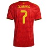 Belgien De Bruyne 7 Fotbollströjor Hemma tröja World Cup 2026 Kortärmad
