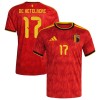 Belgien De Ketelaere 17 Fotbollströjor Hemma tröja World Cup 2026 Kortärmad