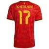 Belgien De Ketelaere 17 Fotbollströjor Hemma tröja World Cup 2026 Kortärmad
