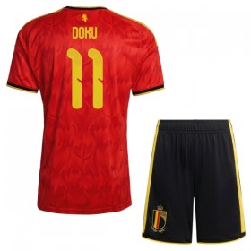 Belgien Doku 11 Fotbollströjor Barn Hemma tröja World Cup 2026 Kortärmad