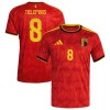 Belgien Tielemans 8 Fotbollströjor Hemma tröja World Cup 2026 Kortärmad