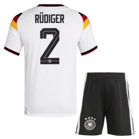Tyskland Rudiger 2 Fotbollströjor Barn Hemma tröja World Cup 2026 Kortärmad