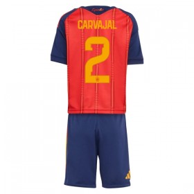 Spanien Carvajal 2 Fotbollströjor Barn Hemma tröja World Cup 2026 Kortärmad