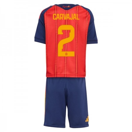 Spanien Carvajal 2 Fotbollströjor Barn Hemma tröja World Cup 2026 Kortärmad