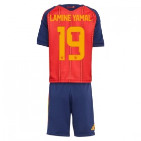 Spanien Lamine Yamal 19 Fotbollströjor Barn Hemma tröja World Cup 2026 Kortärmad