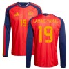 Spanien Lamine Yamal 19 Fotbollströjor Hemma tröja World Cup 2026 Långärmad