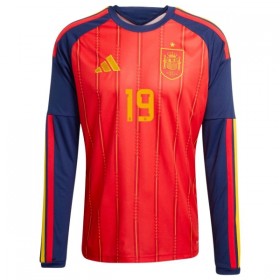 Spanien Lamine Yamal 19 Fotbollströjor Hemma tröja World Cup 2026 Långärmad