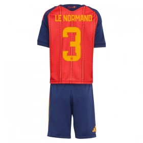 Spanien Le Normand 3 Fotbollströjor Barn Hemma tröja World Cup 2026 Kortärmad