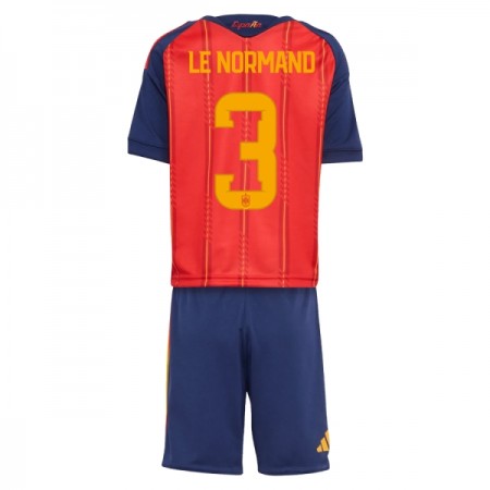 Spanien Le Normand 3 Fotbollströjor Barn Hemma tröja World Cup 2026 Kortärmad