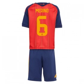 Spanien Merino 6 Fotbollströjor Barn Hemma tröja World Cup 2026 Kortärmad
