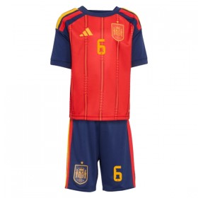 Spanien Merino 6 Fotbollströjor Barn Hemma tröja World Cup 2026 Kortärmad