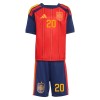 Spanien Pedri 20 Fotbollströjor Barn Hemma tröja World Cup 2026 Kortärmad