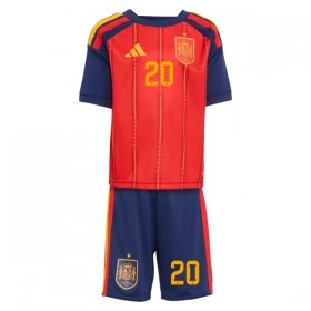 Spanien Pedri 20 Fotbollströjor Barn Hemma tröja World Cup 2026 Kortärmad
