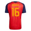 Spanien Rodrigo 16 Fotbollströjor Hemma tröja World Cup 2026 Kortärmad