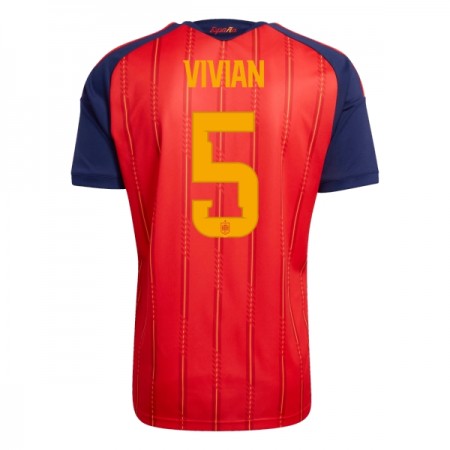 Spanien Vivian 5 Fotbollströjor Hemma tröja World Cup 2026 Kortärmad